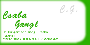 csaba gangl business card